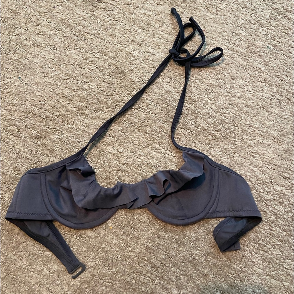 J Crew ruffle swim top